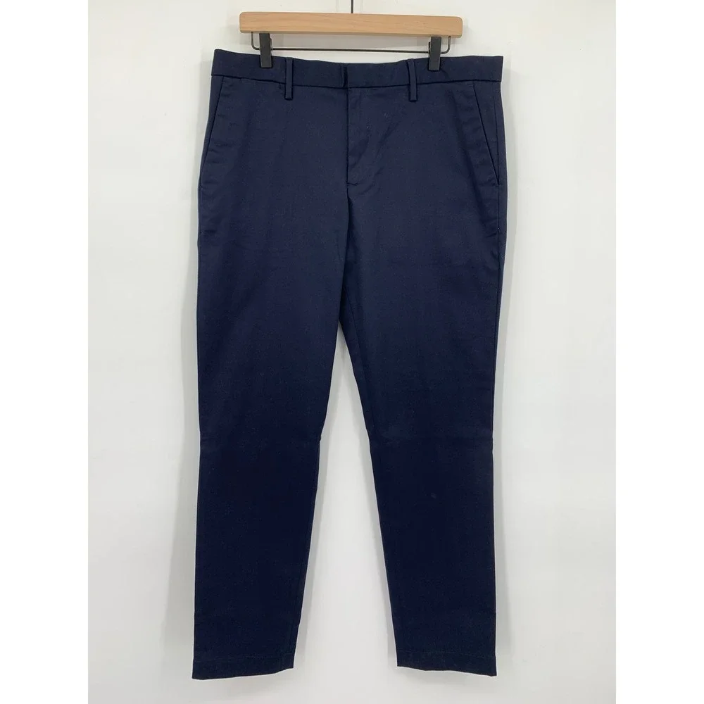 Banana Republic Pants 35x32 Navy Blue Mason Athletic Tapered Rapid Movement NEW